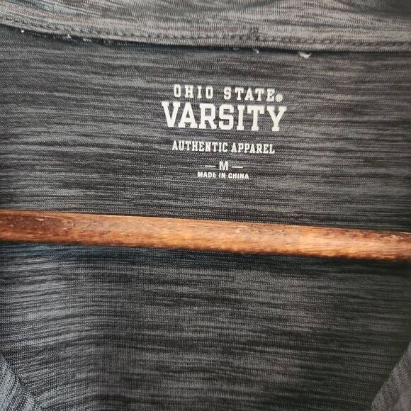 Ohio State Buckeyes Pullover Mens Medium Gray1/4 Zip Long Sleeve Dri Fit - Picture 3 of 4